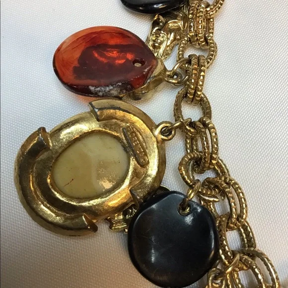 VINTAGE FLORENZA JAPANESE DEVIL NOH BRACELET SIGNED